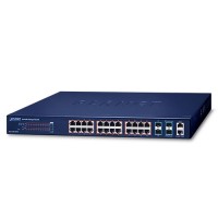 PLANET SGS-5240-24P4X Layer 2+ 24-Port 10/100/1000T 802.3at PoE + 4-Port 10G SFP+ Stackable Managed Switch